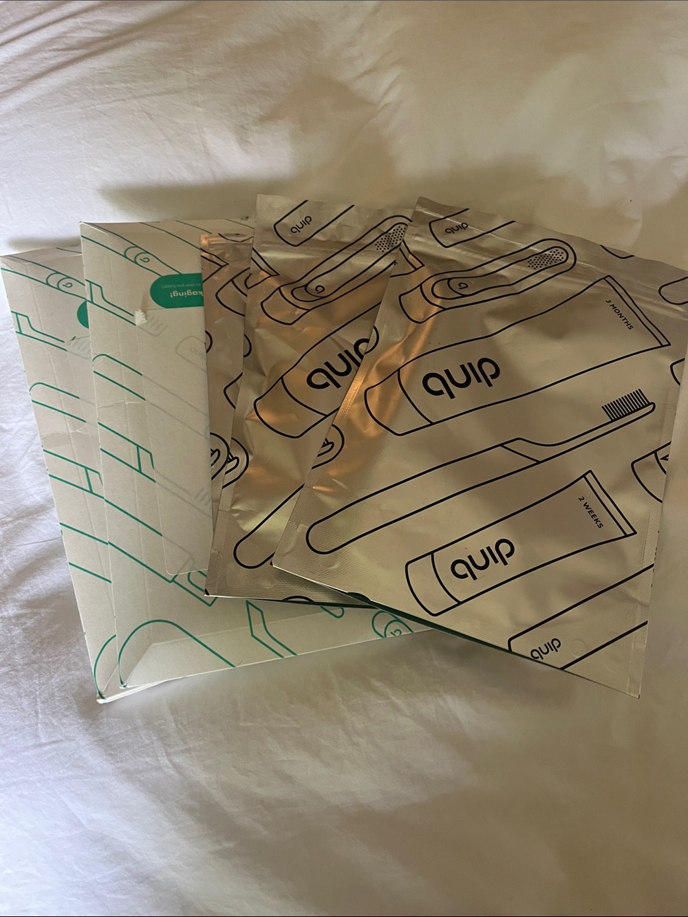 Quip Travel Dental Kit Pack - Silver Foil Single-Use Pouches